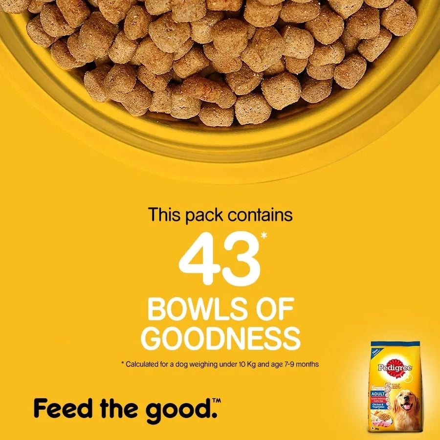 Pedigree Chicken and Vegetables Adult Dog Dry Food