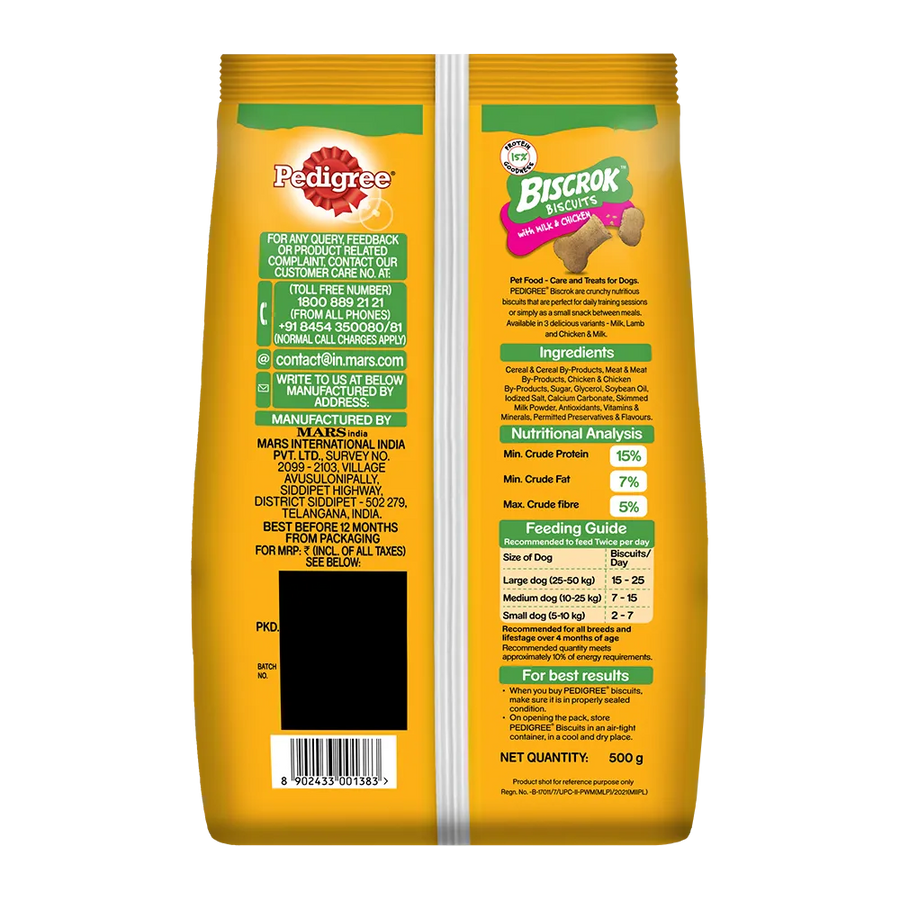 Pedigree Biscrok Biscuits with Milk and Chicken Dog Biscuits