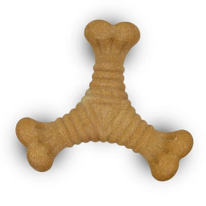 Fofos Woodplay Triangle Twins Durable Dog Chew Toy