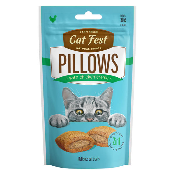 Catfest Pillows Cream Cat Treats