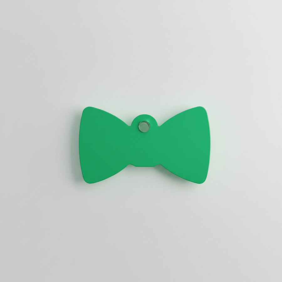 Kennel Aluminum Bow Shape Name Tag