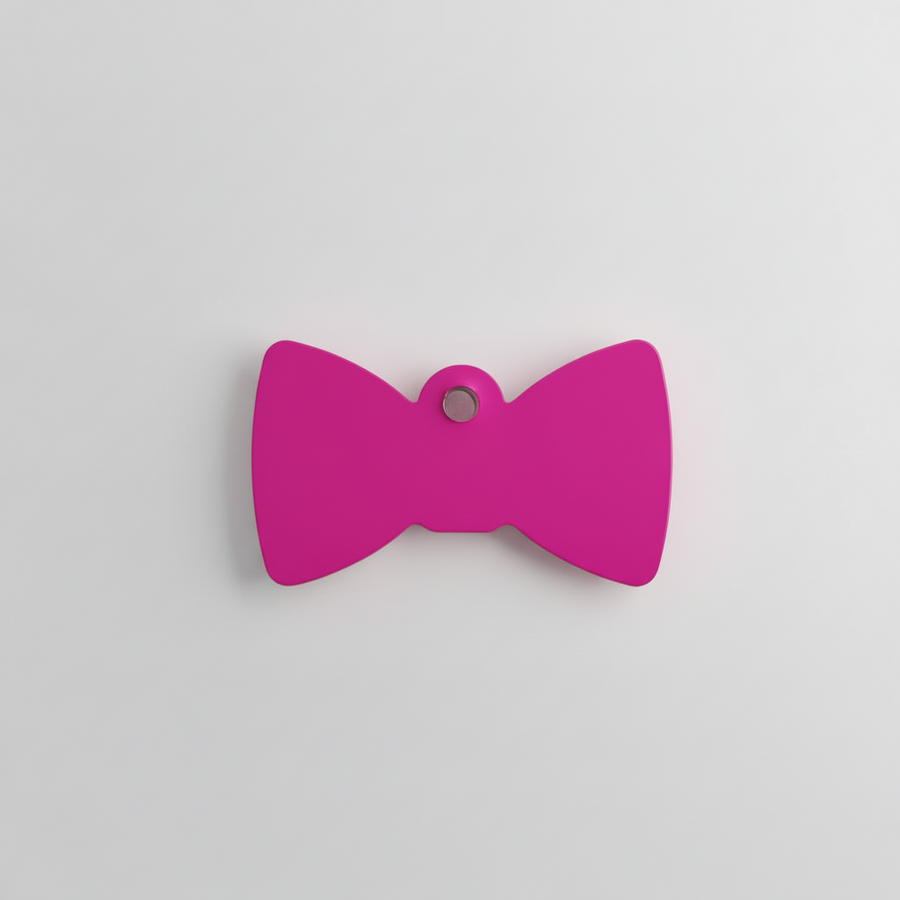 Kennel Aluminum Bow Shape Name Tag