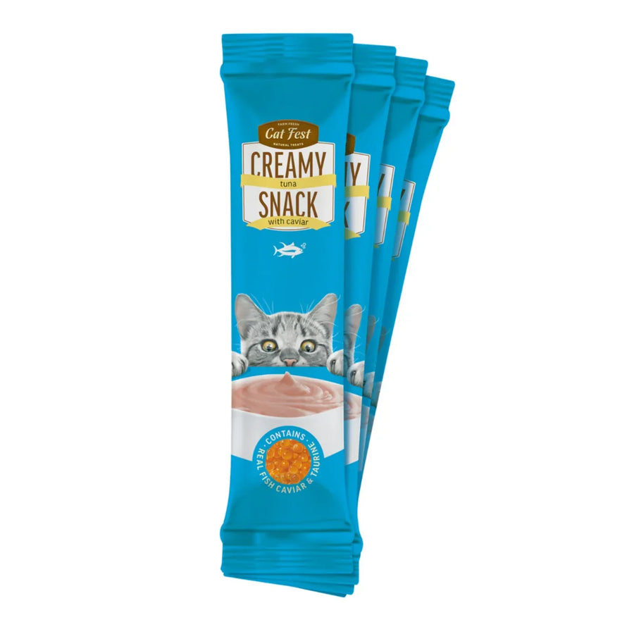 Catfest Creamy Snacks Tuna With Caviar for Cats