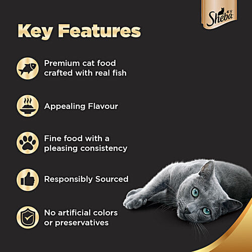 Sheba Deluxe Tuna and Prawns Cat Wet Food