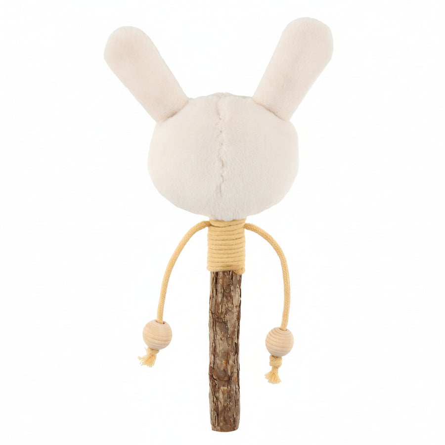 Gigwi Eco Line Catch and Scratch Rabbit With Silvervine Leaves and Stick Cat Toy