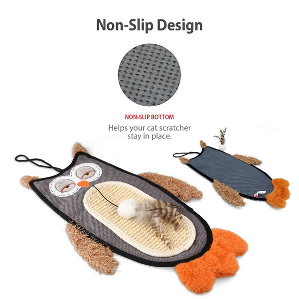 GiGwi Cat Scratcher with Catnip Alligator Toy for Cats