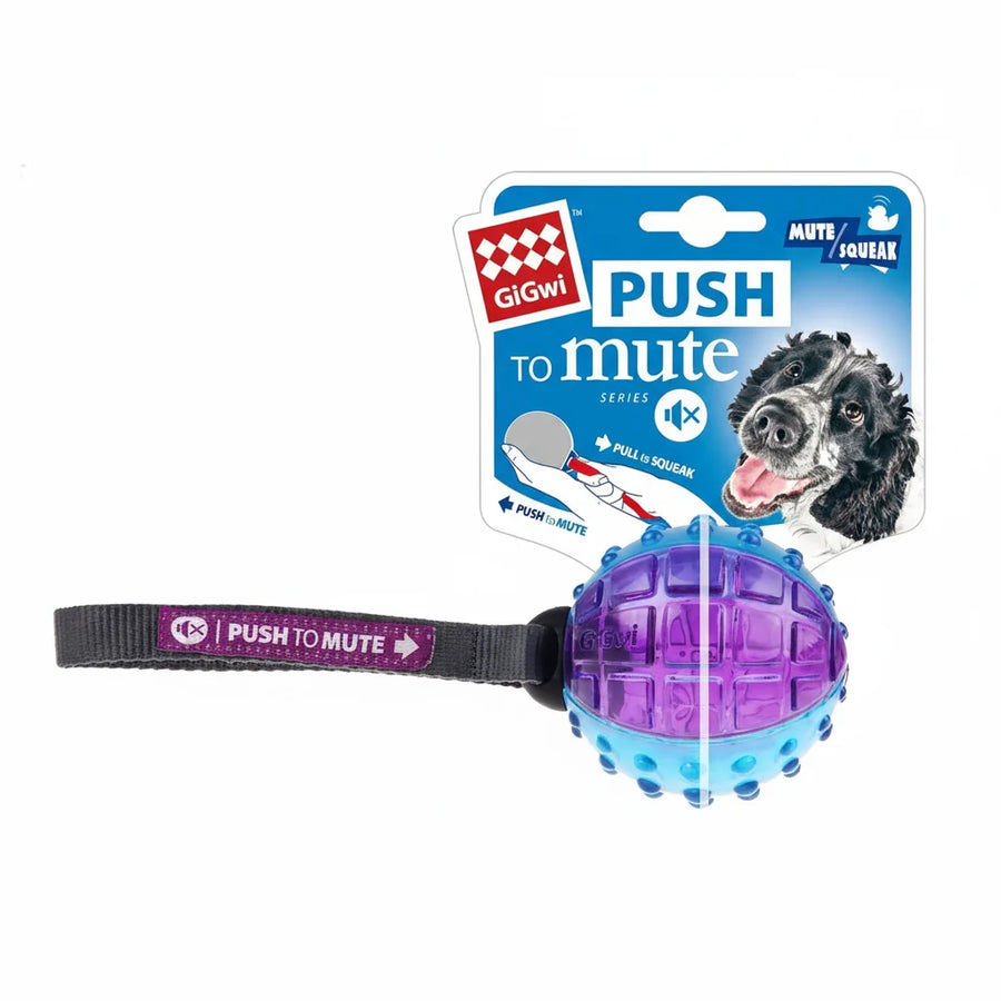 GiGwi Push to Mute Transparent Regular Ball Toy for Dogs