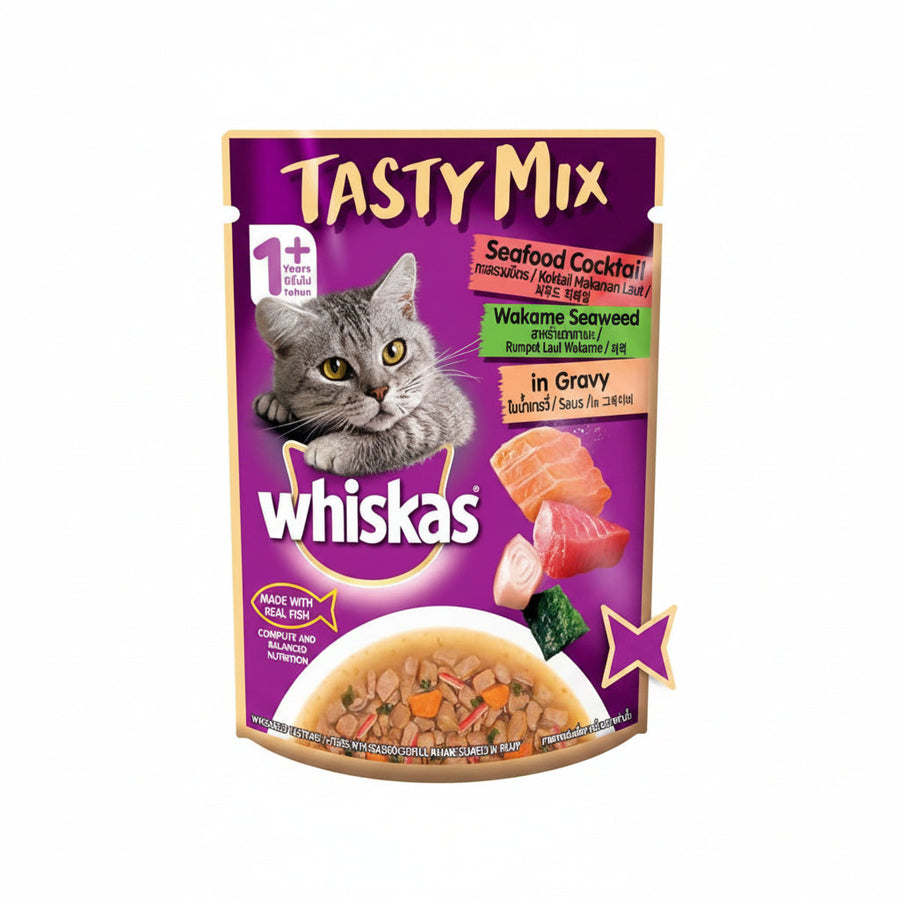 Whiskas Tastymix Seafood Cocktail Wakame Seaweed Cat Wet Food
