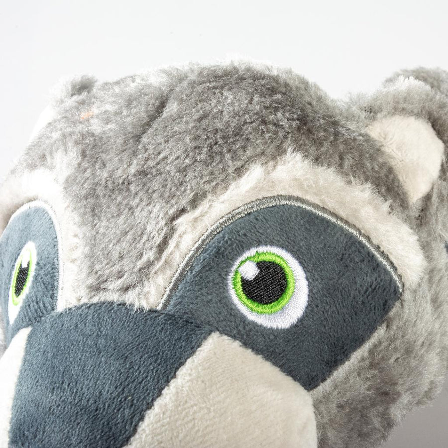 Duvoplus Plush Racoon squeaky Long plush Dog Toy with Squeakers