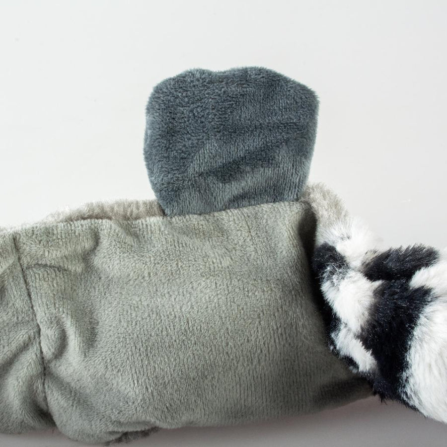 Duvoplus Plush Racoon squeaky Long plush Dog Toy with Squeakers