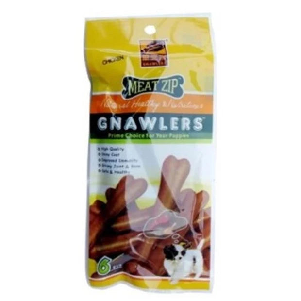 Gnawlers Meat Zip Pouch Dog Treats