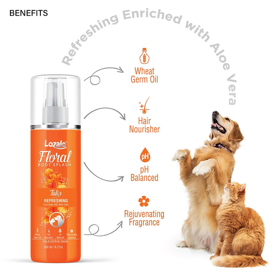 Lozalo Tulip Floral Dogs & Cats Body Splash