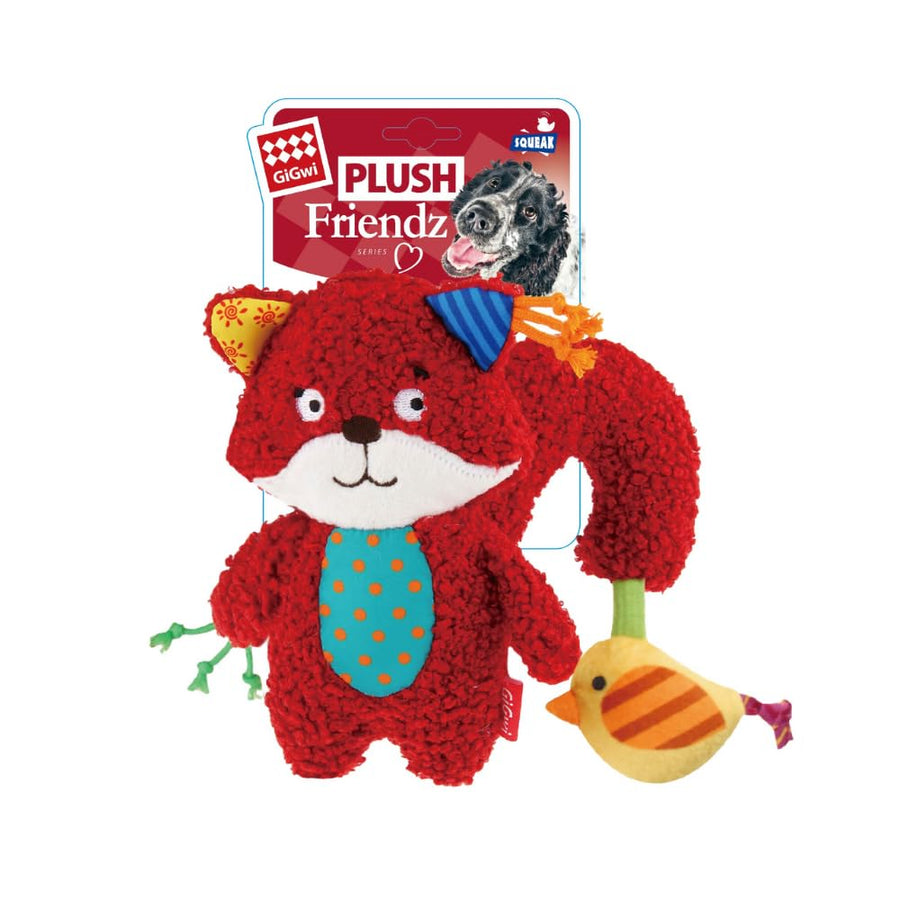 GiGwi Plush Friendz Soft Plush Dog Toy with Squeaker