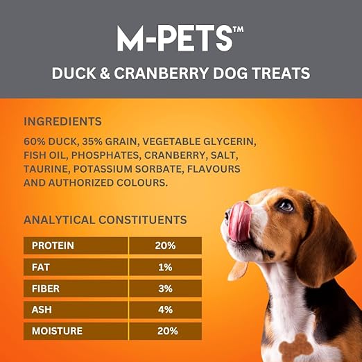 M-PETS Duck & Cranberry Treats for Dogs