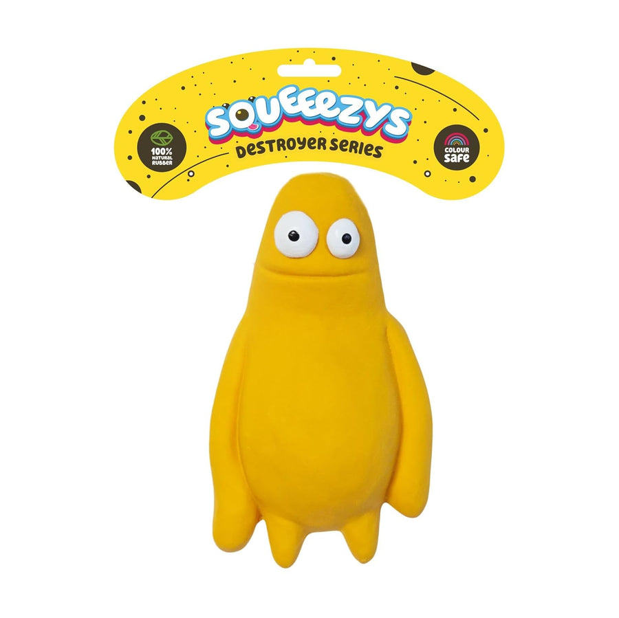 Squeeezys Latex Monster Brother Yellow dog toys