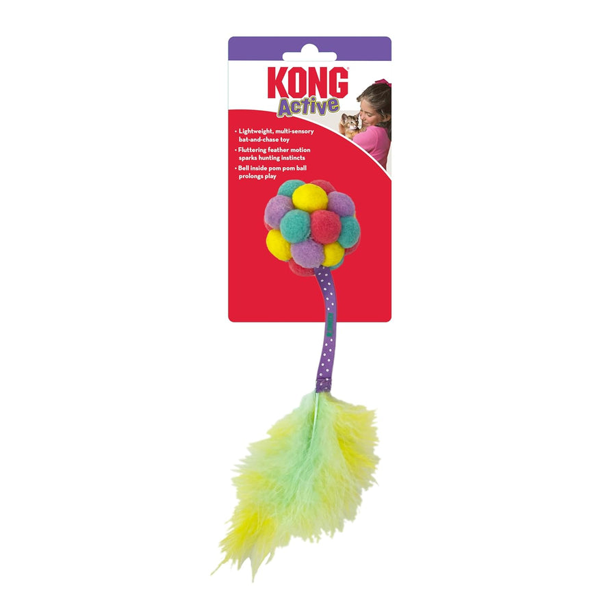 KONG Cat Active Bubble Ball Multi-Sensory Bat and Chase Toy for Cats