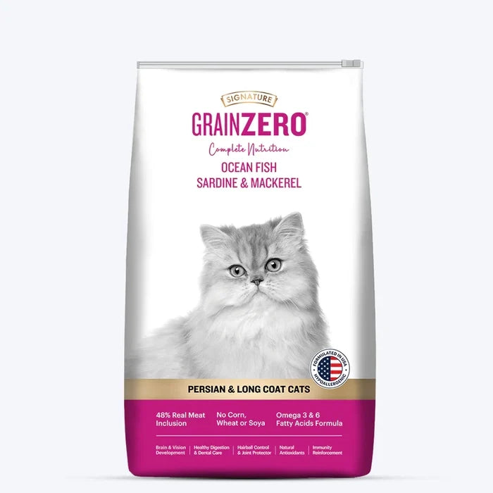 Signature Grain Zero Persian And Long Coat Cat Dry Food