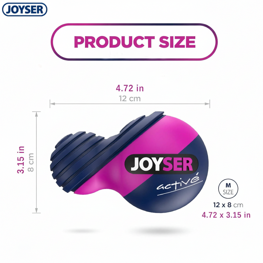 Joyser Active TPU Duoball with Squeaker Durable Chew Dog Toy