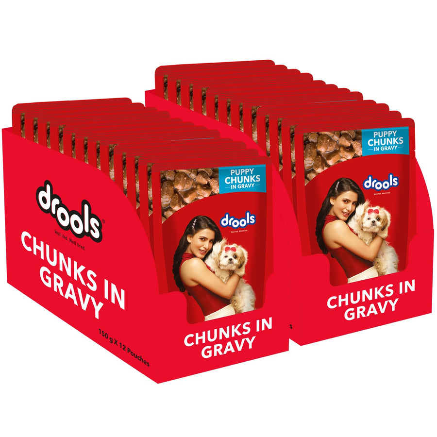 Drools Chicken & Chicken Liver Chunks in Gravy Puppy Wet Food