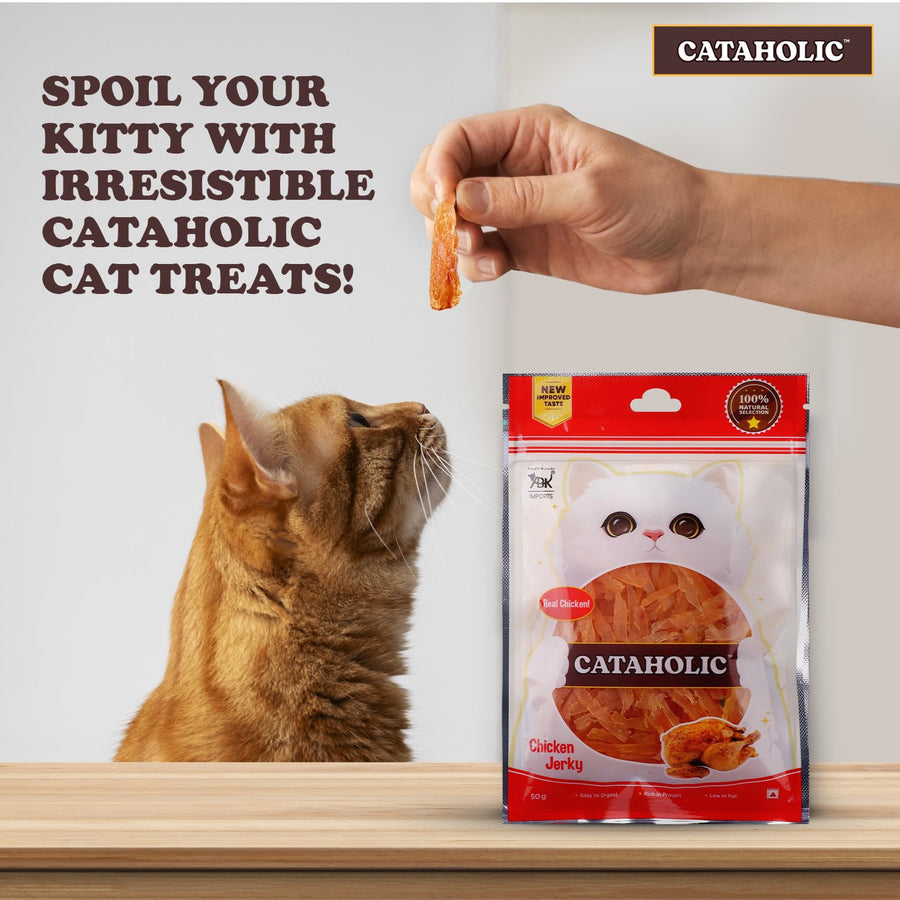 Cataholic Soft Chicken Jerky Sliced Cat Treat