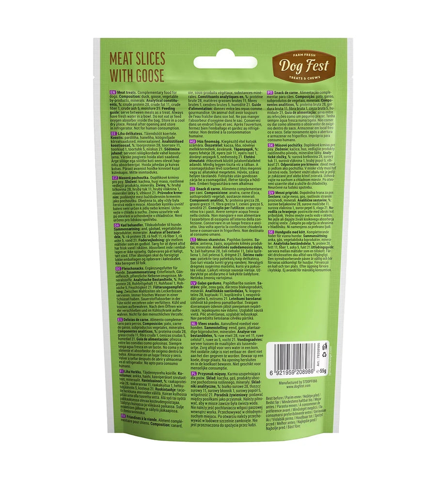 Dog Fest Meat Slices With Goose Dogs Treat