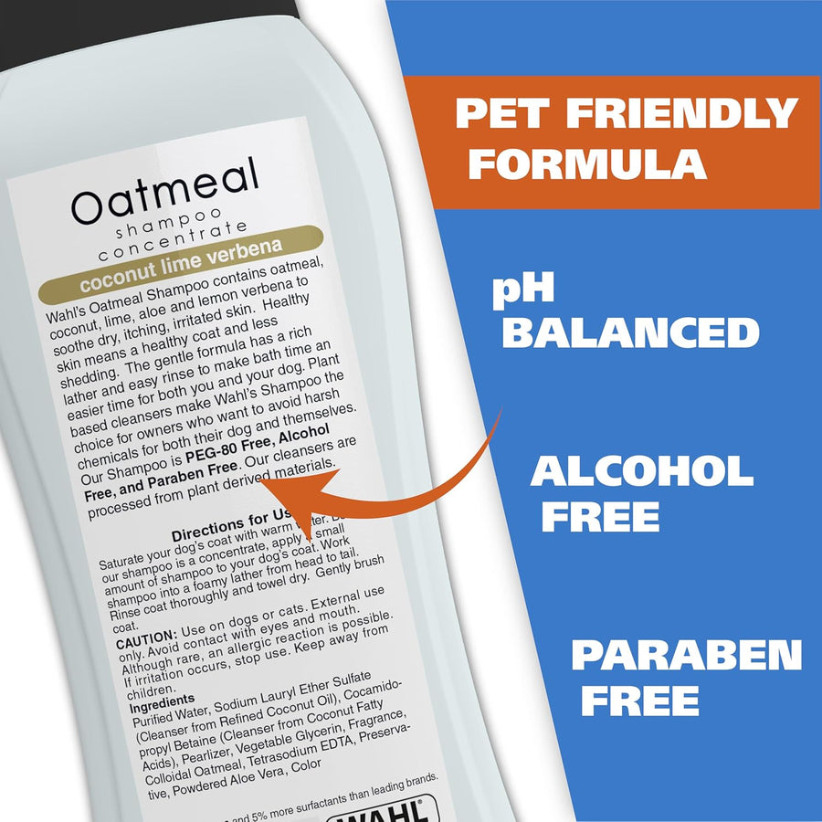 Wahl Oatmeal Dog Shampoo Concentrate Coconut Lime Verbena