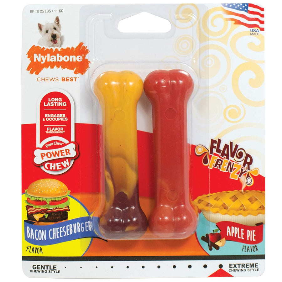 Nylabone Power Chew Flavour Frenzy Bone Twin Pack