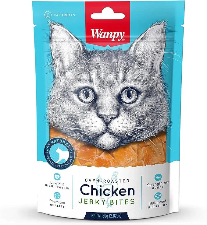Wanpy Soft Jerky Strips Treats for Cats