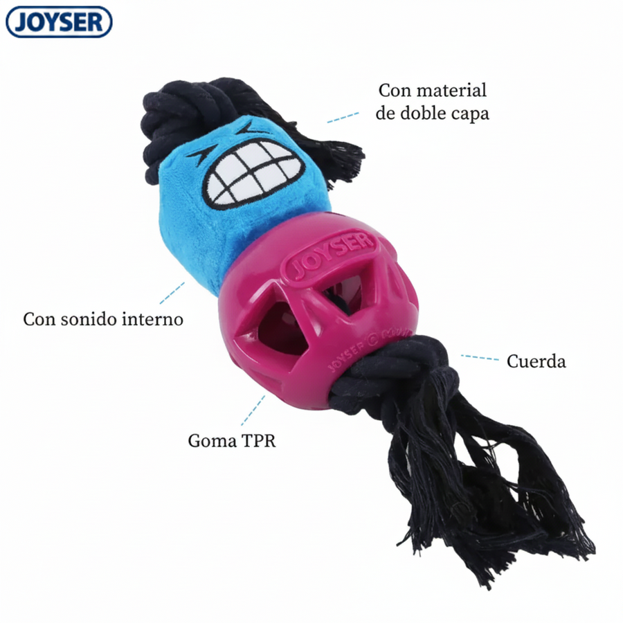 Joyser Cageball with Funhead Interactive Dog Toy