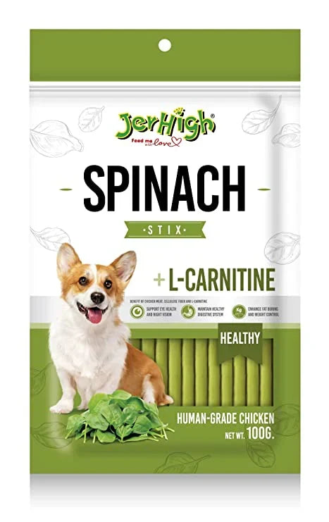 JerHigh Spinach Stix Dog Treats