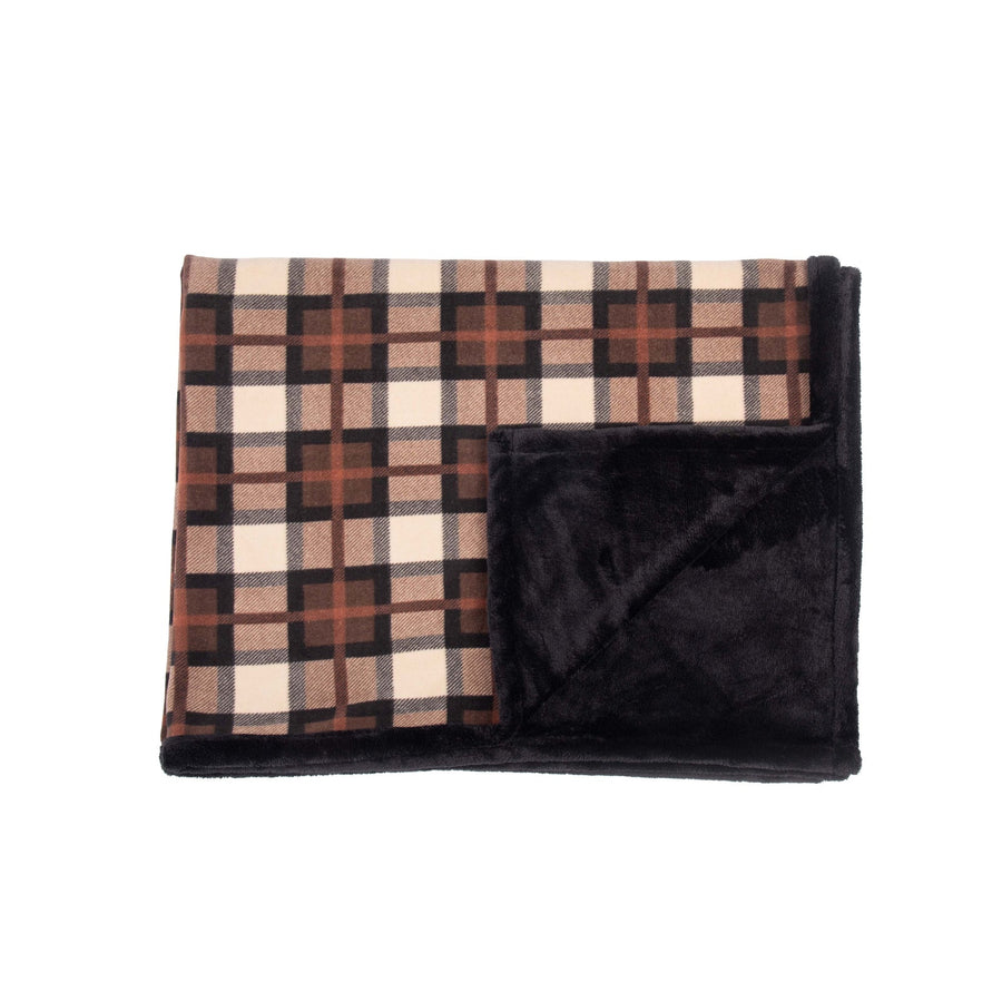 Pets Way Checks Brownie Soft Stylish & Durable Pet Blanket for Dogs