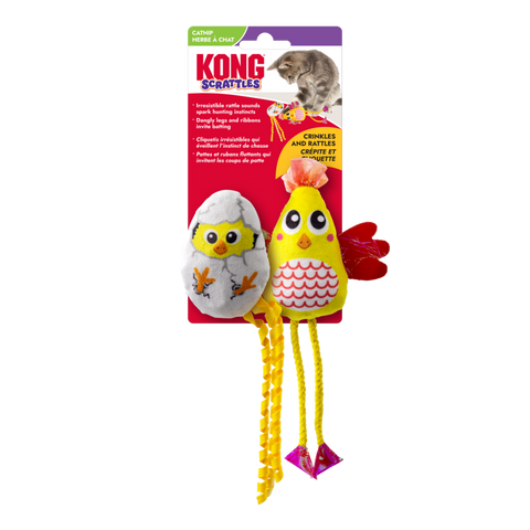 Kong Scrattles Chicken 2 Pack Cat Toy