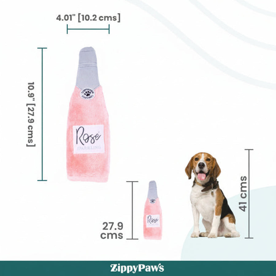 Zippy Paws Happy Hour Rose Crusherz Plush Toy for Dogs