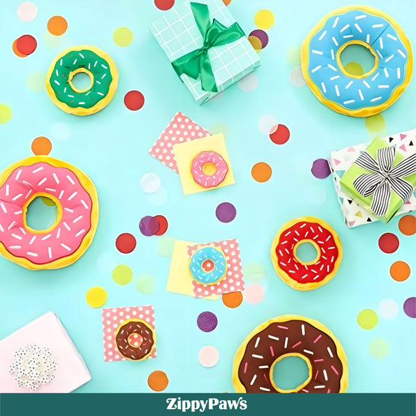 Zippy Paws Blueberry Donutz Plush Toy for Dogs