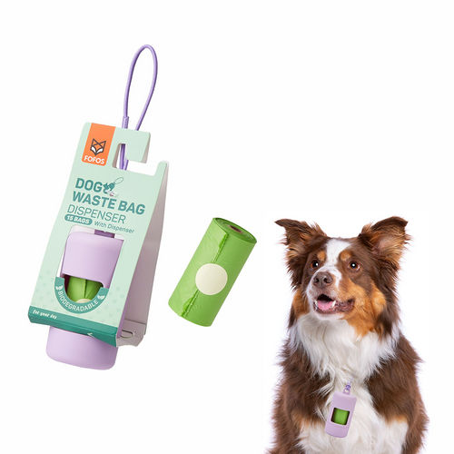 Fofos Poop Bags Set for Dogs and Cats (Purple)