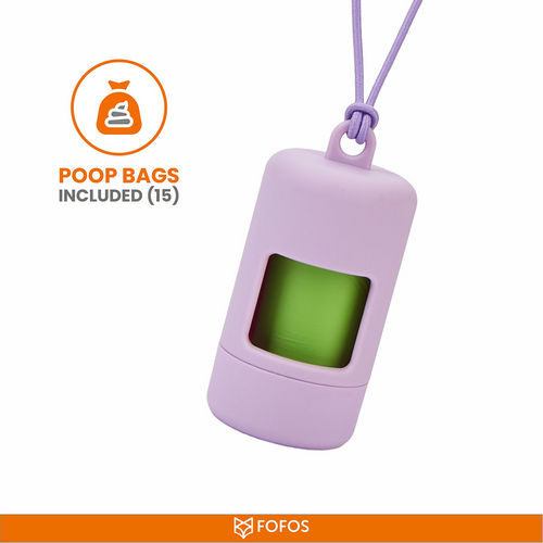 Fofos Poop Bags Set for Dogs and Cats (Purple)