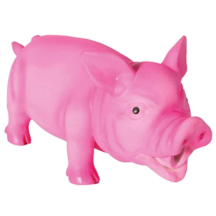 Trixie Pig Animal Sound Latex Polyester Fleece Toy for Dogs