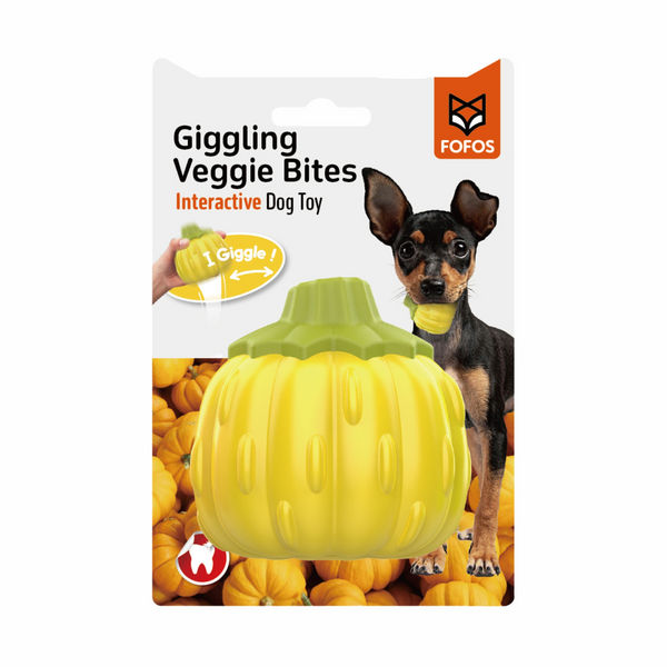 Fofos Giggling Vegi Bites Squeaky Chew Toy for Dogs