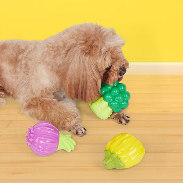 Fofos Giggling Vegi Bites Squeaky Chew Toy for Dogs