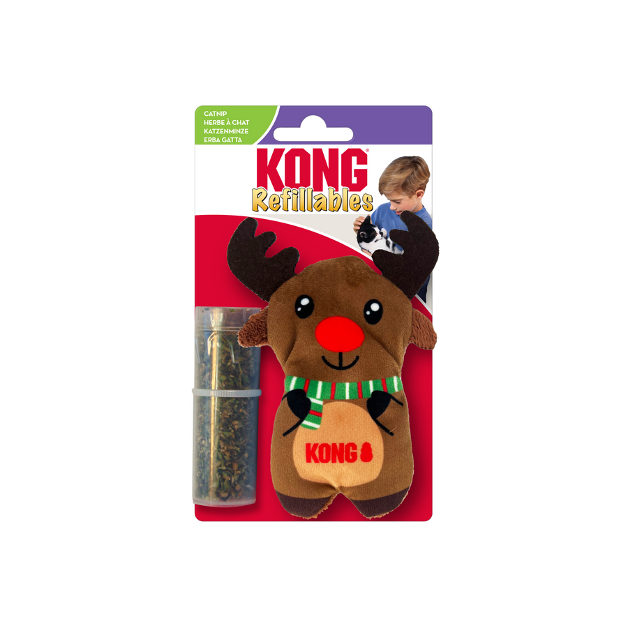 Kong Holiday Refillables Reindeer Cat Toy