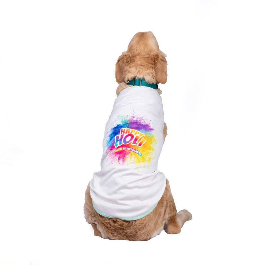 Pets Way Holi Vest White T-Shirt for Dogs