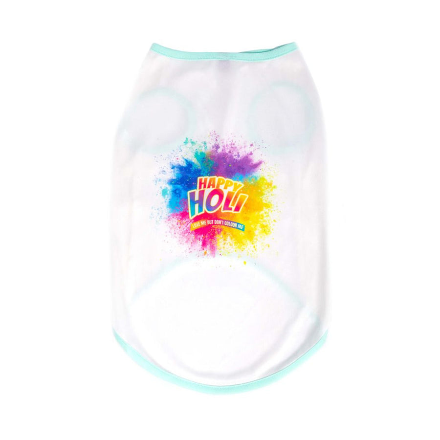 Pets Way Holi Vest White T-Shirt for Dogs