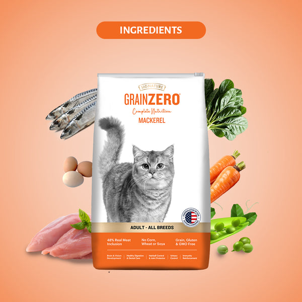 Grain Zero Mackerel Adult Cat Dry Food