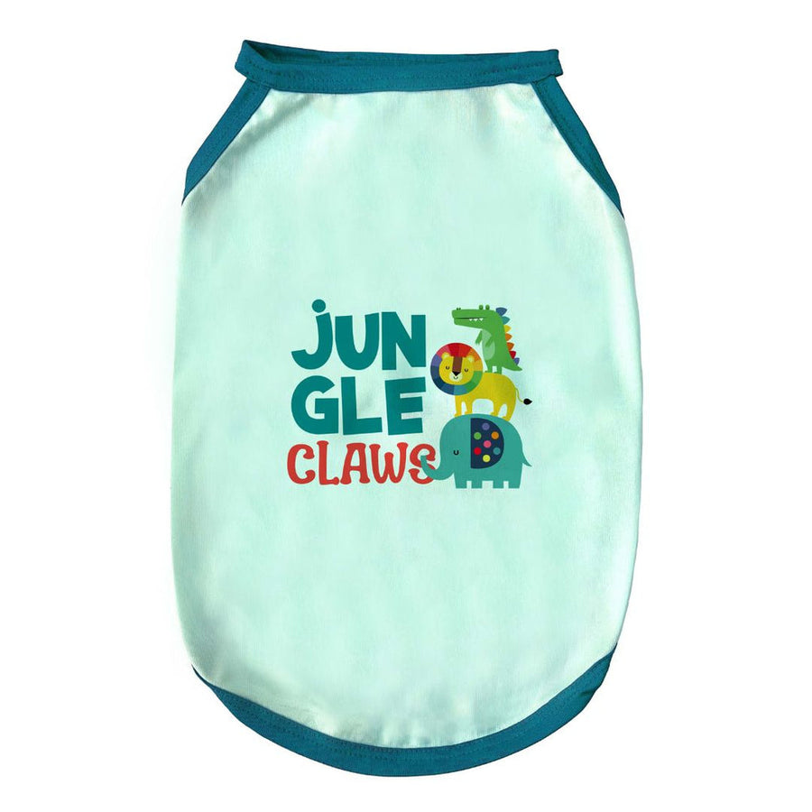 Pets Way Solid Cyan Jungle claws Vest for Dogs