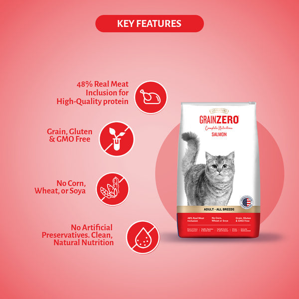 Grain Zero Salmon Adult Cat Dry Food
