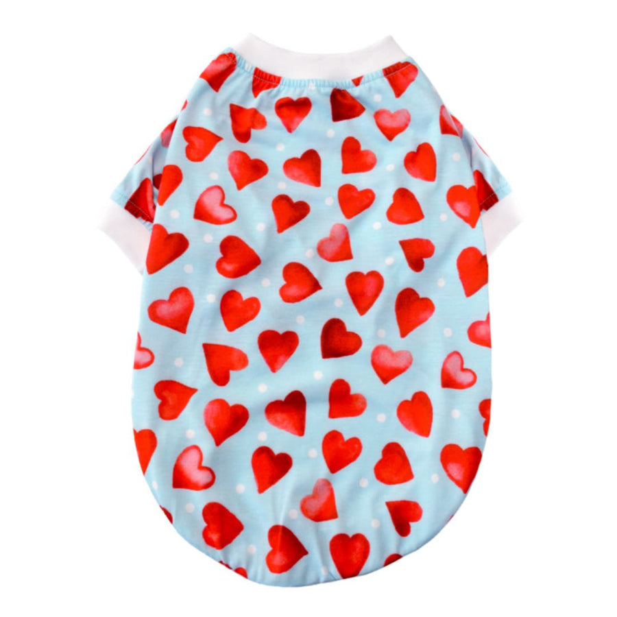 Pets Way Little Heart Printed T-Shirt for Dogs