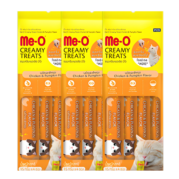 Me-O Chicken and Pumkin Cat Creamy Treats