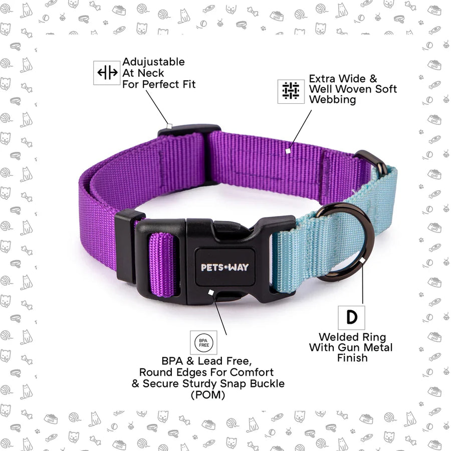 Pets Way Dual Color Collar For Dogs