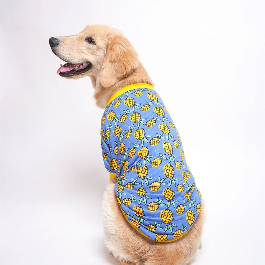 Pets Way Pineapple Printed T-Shirt for Dogs