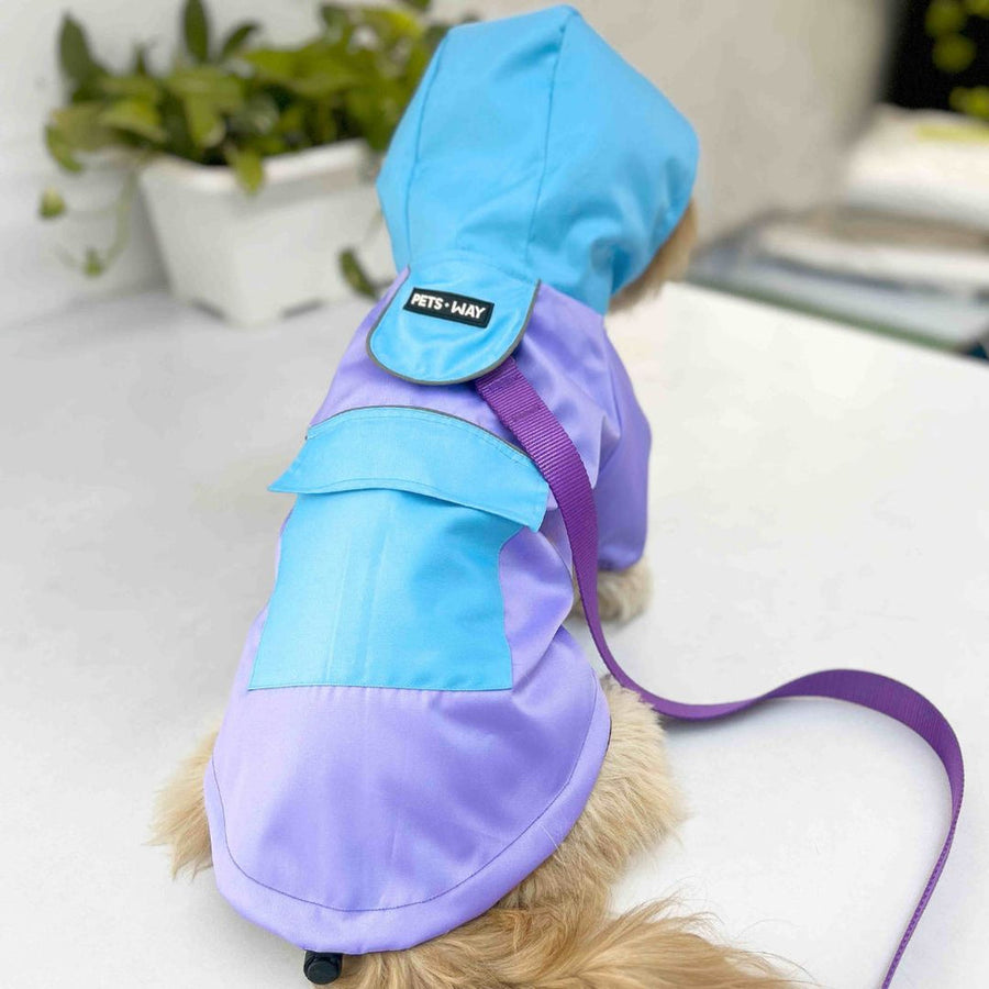 Pets Way Rainstorm Lavender Raincoat for Dogs
